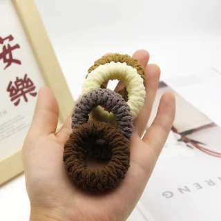 kingshopping ยางรัดผม เส้นด้ายถัก แบบหนา ยืดหยุ่นสูง เส้นด้าย(GGT5)(ร้านไทย)