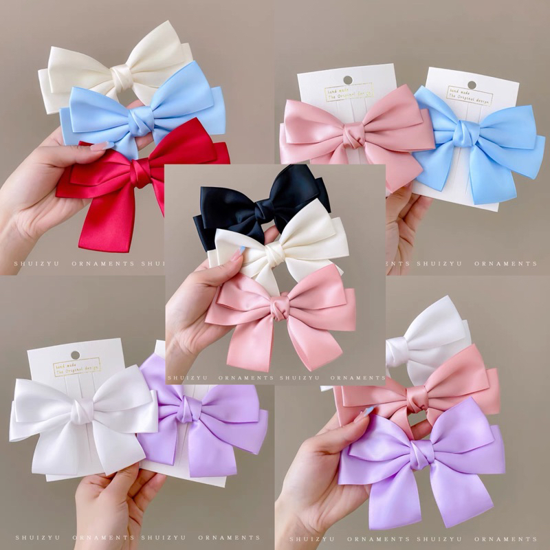 ร้านไทย พร้อมส่งในไทย ส่งไว1-2 วัน กิ๊บโบว์น่ารัก สีพาสเทล