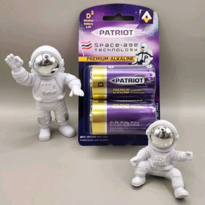 ถ่าน Patriot Premium Alkaline size D แพ็ค 2 ก้อน