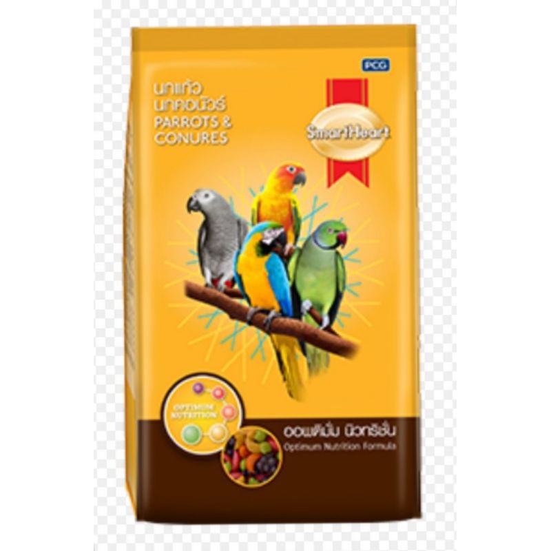 SmartHeart สมาทฮาร์ท ผลไม้อัดเม็ด อาหารนกแก้ว คอร์นัว Parrots Conures และสัตว์ฟันแทะทุกชนิด 1กิโลกรัม EXP:30/04/2026