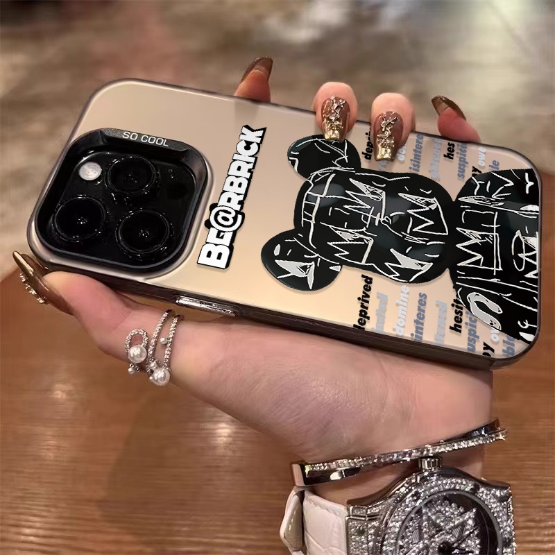 จัดส่งทันที เคสไอโฟน11/13/14/15/16 Pro Max cute Bearbrick shockproof Case For iPhone 11,12,13,14,16,13PM,15PM,16PM