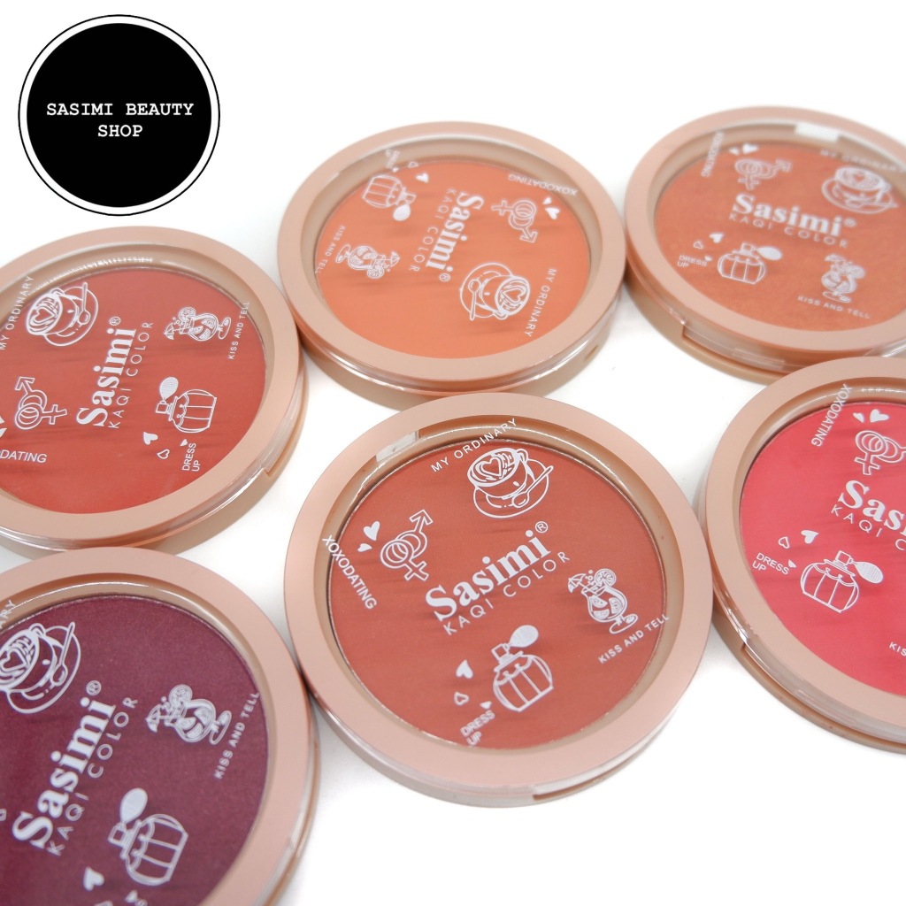 Sasimi Colors Blusher Palette พาเลทบลัชออน สีสันสดใส แมทต์และชิมเมอร์ 6สี