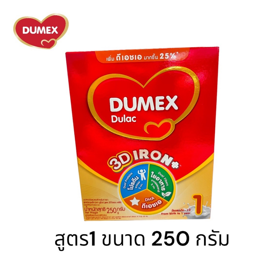 Dumex Dulac ดูแลค สูตร1 สำหรับเด็ก แรกเกิด ขนาด 250 กรัม จำนวน 1 กล่อง DM