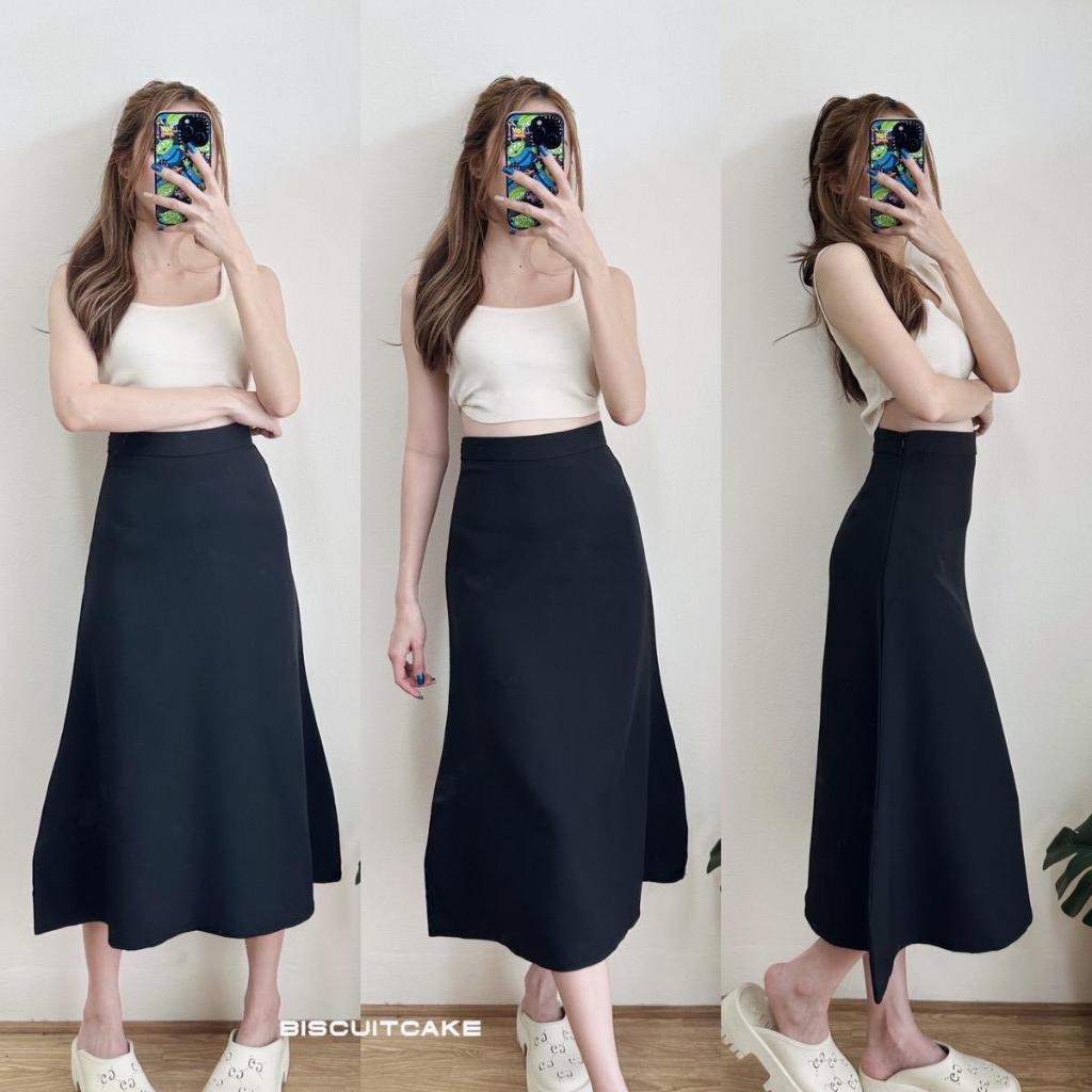 MERMAID SKIRT กระโปรงทรงหางปลา ซิปข้าง ผ้าบาร์บี้เปเป้ รูปที่ 2
