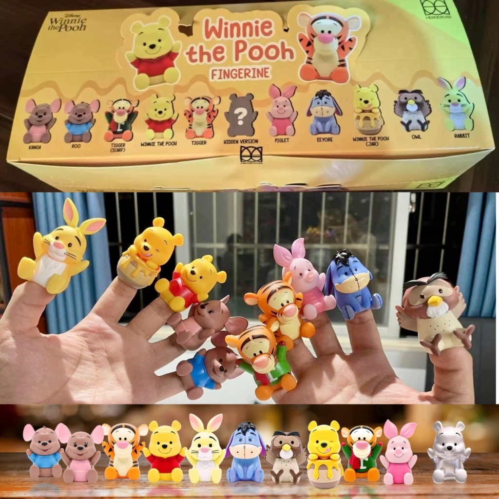 [พร้อมส่ง] Herocross Disney Winnie The Pooh Fingerine series ลิขสิทธิ์แท้ 🩷 ของสะสม ดิสนี่ย์ Pooh หมีพู ของเล่น