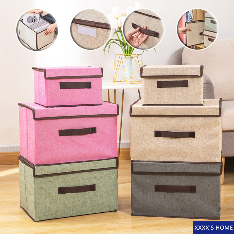 #XX20 Storage box Storage box กล่องเก็บของ ตะกร้าเก็บของ100L กล่องอเนกประสงค์ น้ำหนักเบาแต่ทนทาน กล่องผ้าพับได้ กล่องใส่