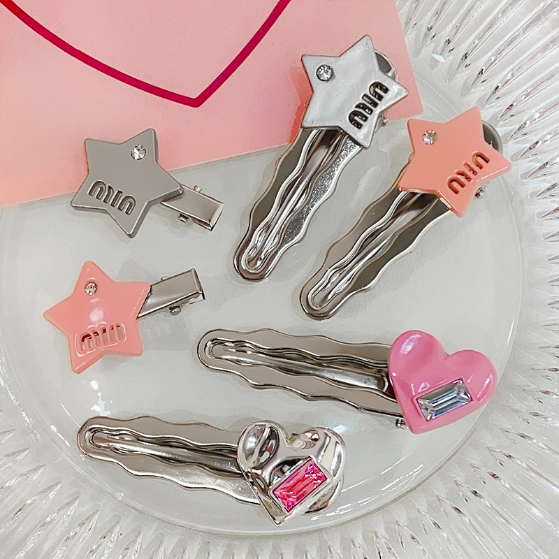 ส่งเร็ว🚚รูปดาวห้าแฉกกิ๊บหนีบผม โลหะหน้าม้าคลิปด้านข้าง Y2Kเครื่องประดับผมแฟชั่น สไตล์เกาหลี นักเรียนสำหรับผู้หญิง-Move