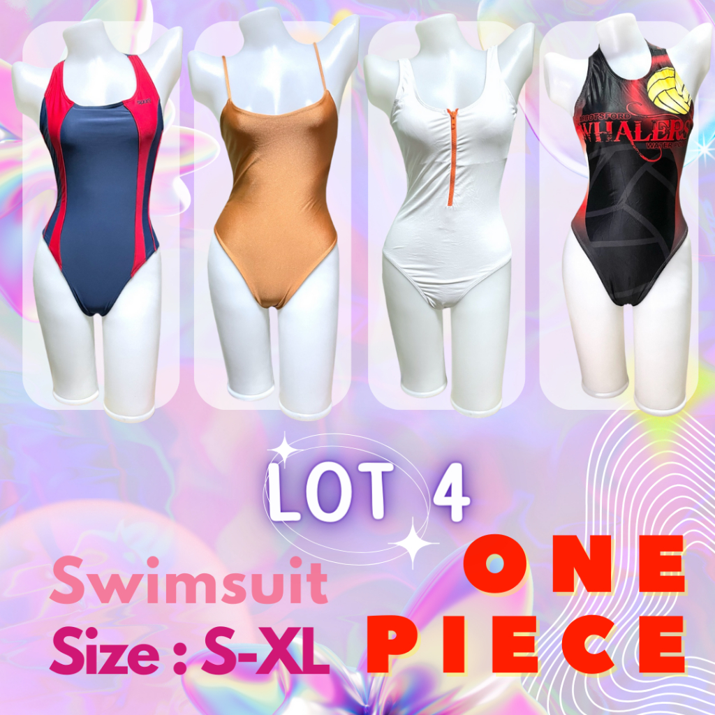 Lot4🔥 ชุดว่ายน้ำสาวอวบ มือ 2 แซ่บๆ ไซด์ S-XL