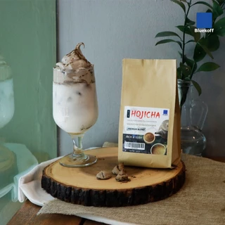 Bluekoff ผงชาเขียวโฮจิฉะ ชาเขียวคั่วเข้มข้น Hojicha Greentea Premium