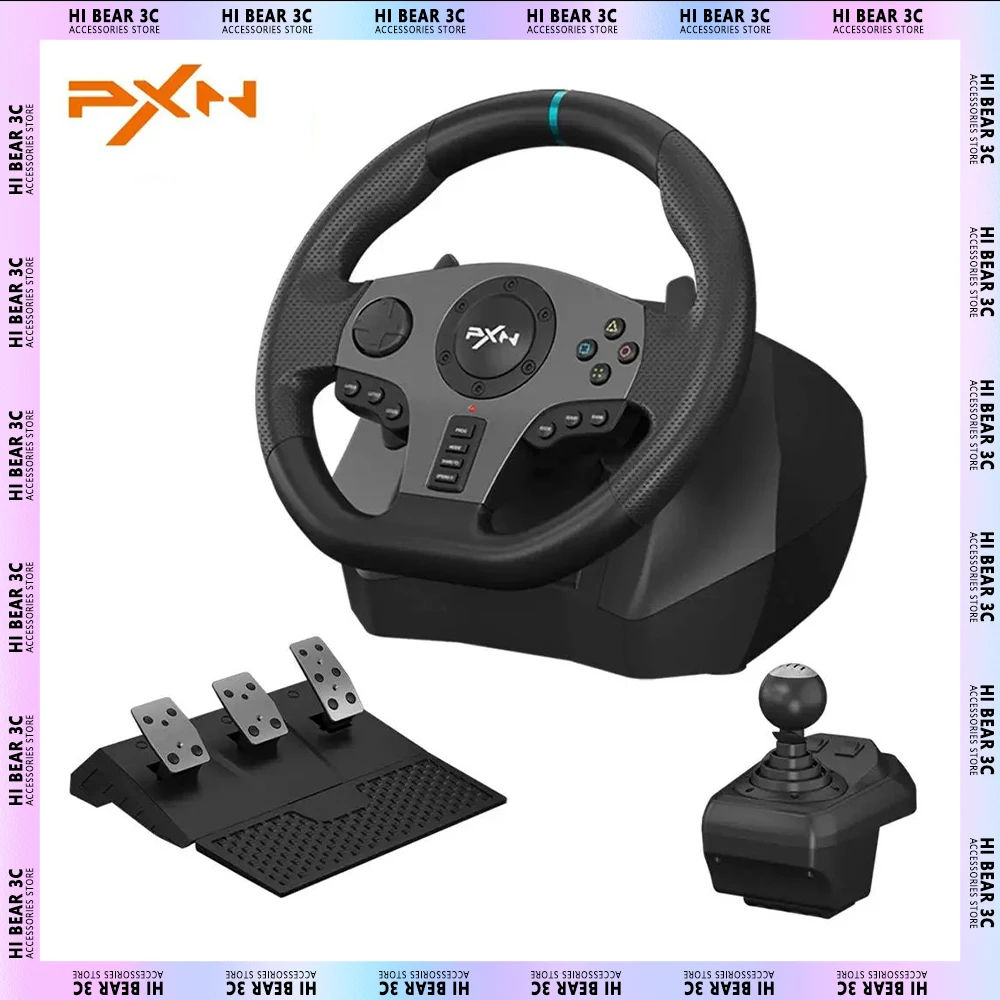 พวงมาลัยเกมมิ่ง PXN V9 สัมผัสประสบการณ์การแข่งรถเสมือนจริง