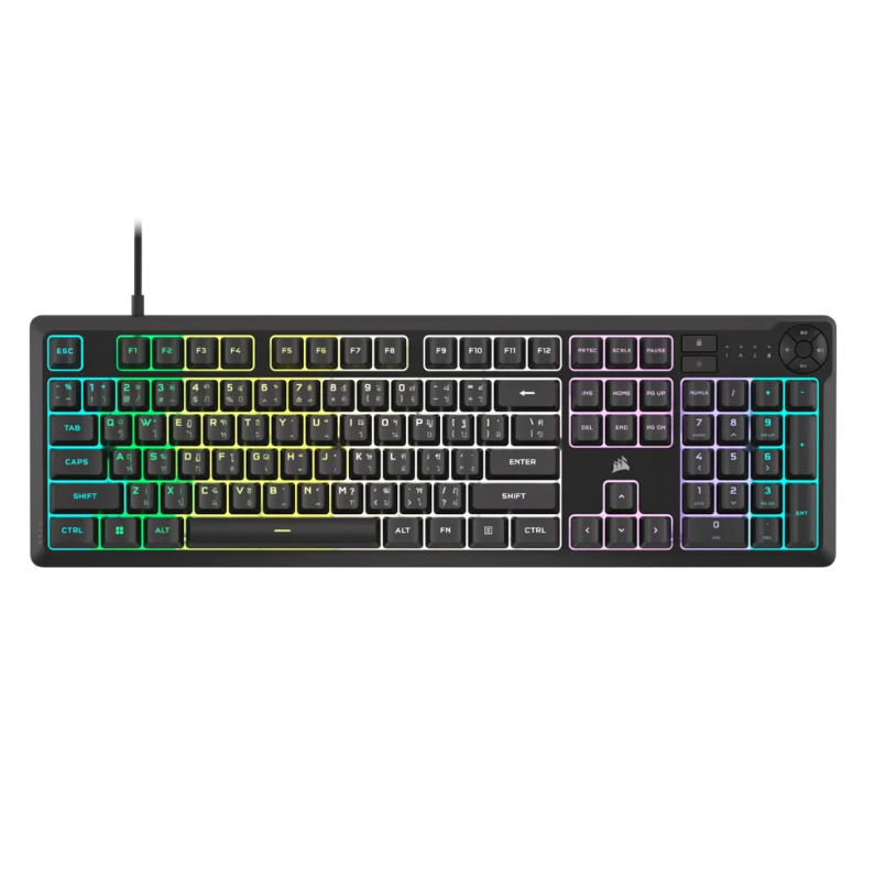 KEYBOARD (คีย์บอร์ด) CORSAIR K55 CORE (BLACK) (RUBBER DOME - RGB - EN/TH) (CH-9226C65-TH)