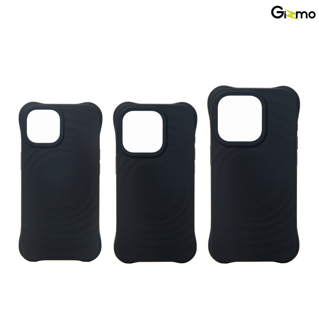 Gizmo รุ่น 15 / 15 P / 15 PM เคสซิลิโคน เคสชาร์จได้ เคสกันกระแทก เคส สีดำ Surface Waves Mag Case