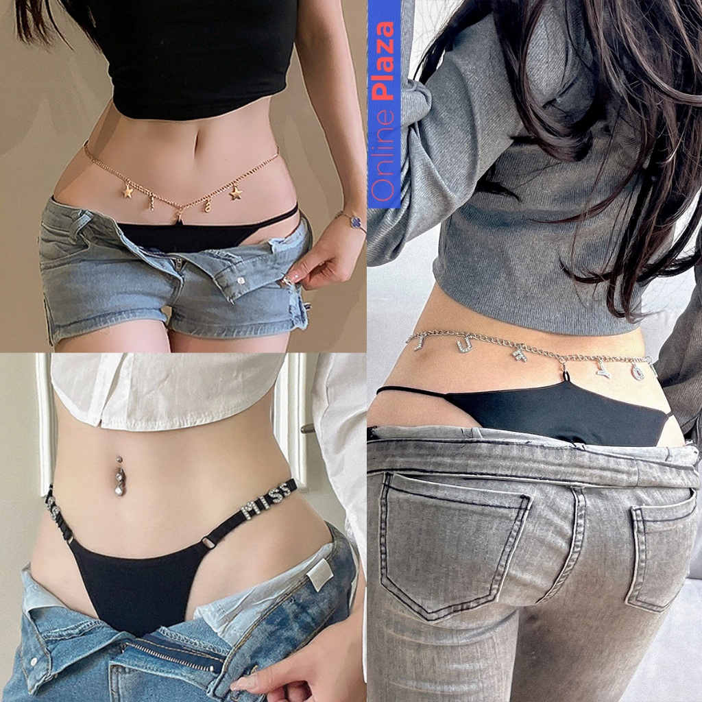 Molly เกรดพรีเมี่ยม สร้อยเพชร โลหะแท้ทุกชิ้น รุ่นนี้สำหรับใส่โชว์สาย เก๋มากๆ women's underwear panties