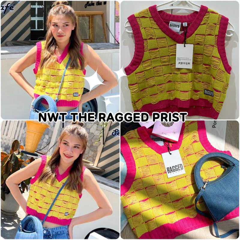 THE RAGGED PRIST เสื้อ vest ไหมพรม size S/M/L- NWT