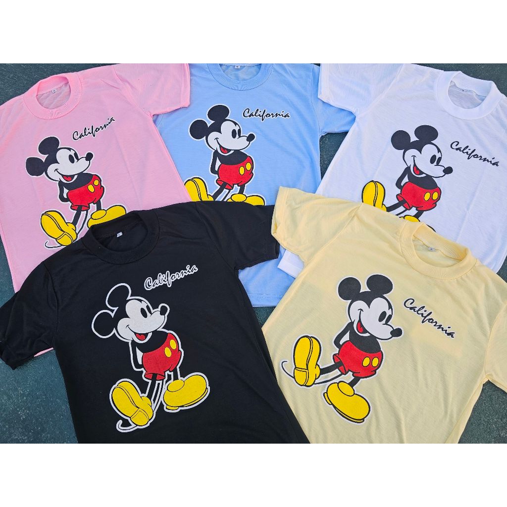 เสื้อยืดผ้าบางวินเทจคอกลมฟิต/มิคพื้น