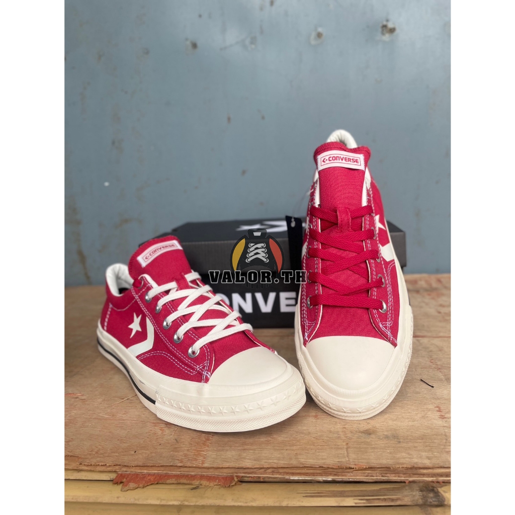 รองเท้าผ้าใบ Convers Star Player OX สีแดง รุ่นใหม่ยอดฮิต สำหรับผู้หญิงและผู้ชาย พร้อมส่งจากไทย
