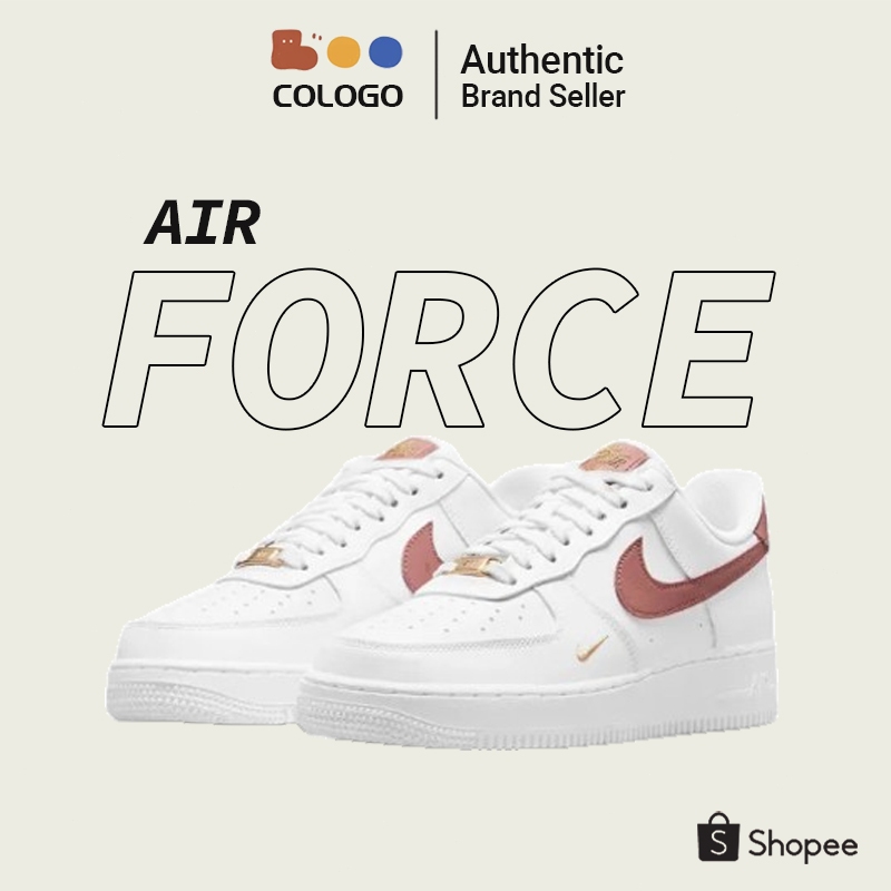 Nike Air Force 1 Low '07 Essential CZ0270-103 air force รองเท้าผ้าใบ White/Rust Pink 💯