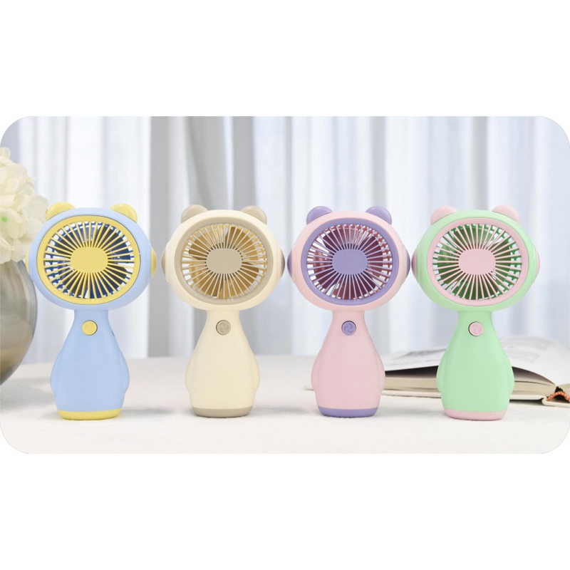 พร้อมส่ง พัดลมแบบถือมินิพกพา ทูโทนลายการ์ตูน MY88172 ลมแรง มี4สี 3ลายให้เลือก