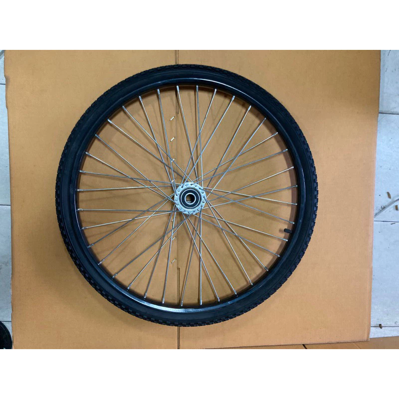ล้อยางลม ล้อรถจักรยาน ล้อรถเข็น รถสาลี่ 26x1.75”(26x1 3/4”) รถตัดหญ้าแบบเข็น พร้อมยางนอกใน จำนวน1ชุด