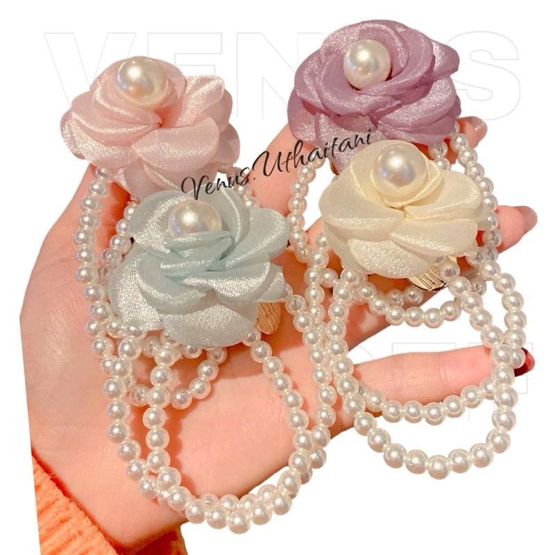 [พร้อมส่งทันที] ครอบผมมุข **มัดมุข คามิเลีย** เครื่องประดับผมมุข รัดผมไข่มุข