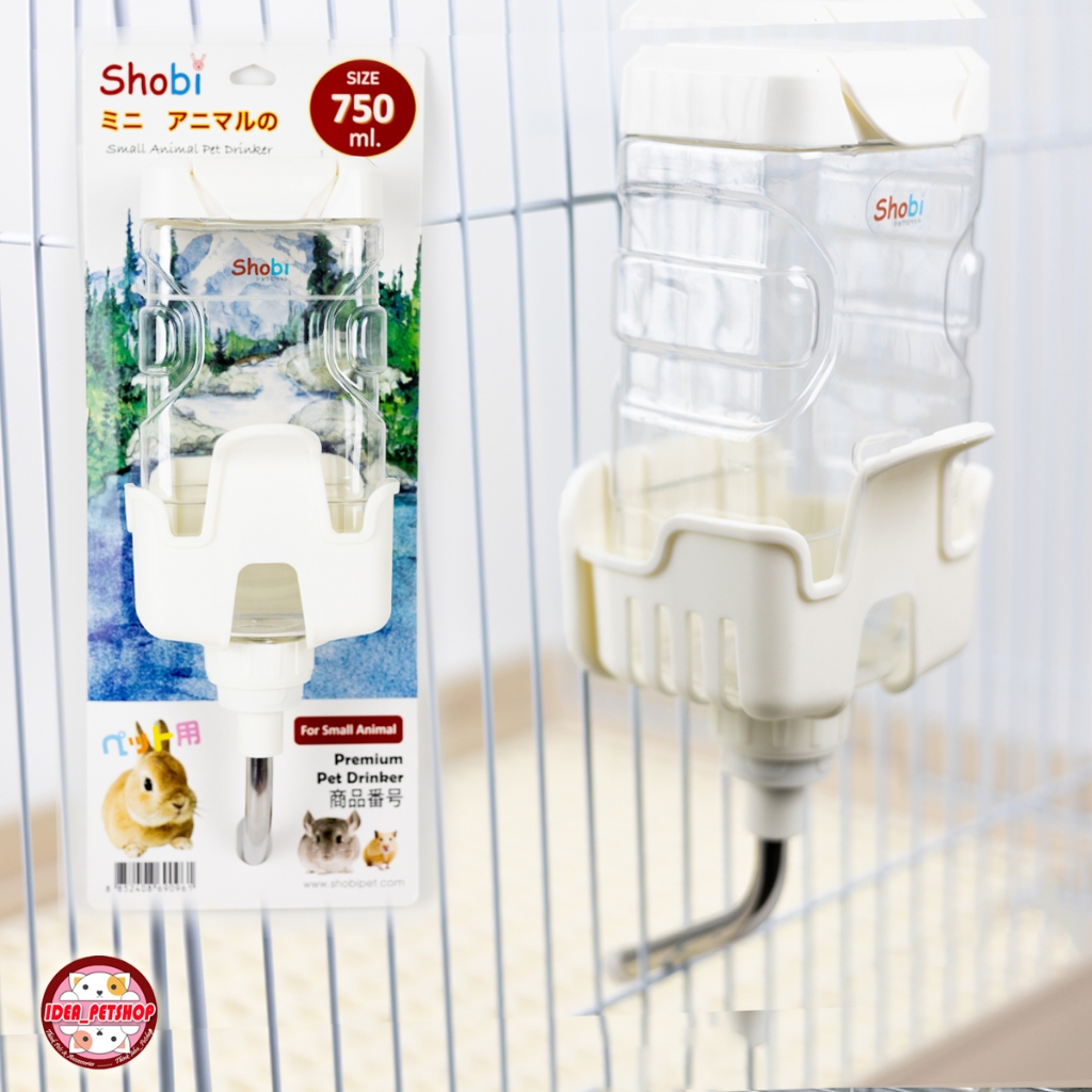 [ชุดเซ็ท] 🐰Shobi คุมโทน มินิมอล ห้องน้ำกระต่าย มาพร้อมกับรางหญ้า ขวดน้ำ 5202 5203 ขวดน้ำท่อเล็กเปิดฝาบน 750ml. Drinker - รูปที่ 5
