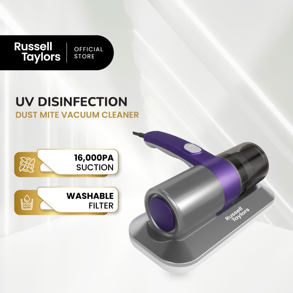 Russell Taylors 16KPA เครื่องดูดฝุ่นไรฝุ่น ยูวี ระบบสั่น โซฟา เตียง Dust Mites Vacuum VM-10
