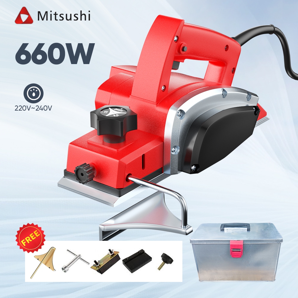 Mitsushi กบไสไฟฟ้า 1set ฟรีกล่องเหล็ก กบไสไม้ไฟฟ้า กบไฟฟ้า Electric planer เครื่องมืองานไม้ MDP1900B