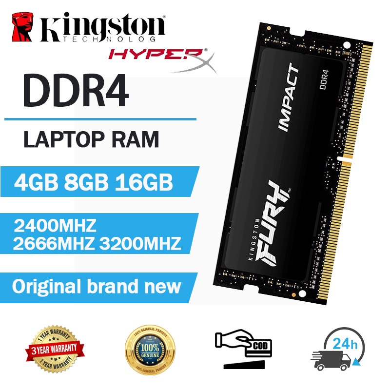 [Local 24H ship] Kingston Fury 4GB 8GB 16GB RAM DDR4 2400MHZ 2666MHZ 3200MHZ notebook RAM SODIMM For Laptop