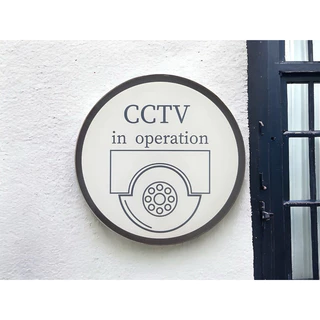 ป้ายบอกกล้องวงจรปิด CCTV ติดผนัง