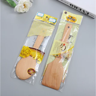 ตะหลิวไม้ กระบวยไม้ ทัพพีไม้ ทำอาหาร ทัพพีตักข้าว อุปกรณ์ทำอาหาร พร้อมส่ง (ทัพพี)E-016