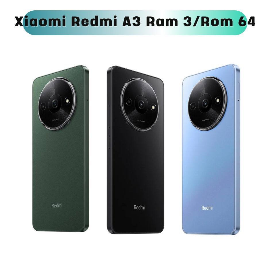 โทรศัพท์มือถือ Xiaomi Redmi A3 หน้าจอ 6.71 นิ้ว Ram 3GB/Rom 64GB รับประกันศูนย์ 1 ปี