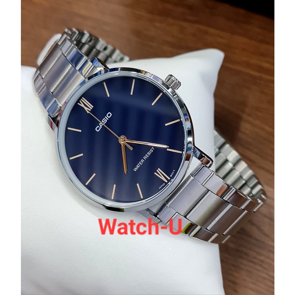 นาฬิกาข้อมือ ผู้ชาย Casio MTP-VT01D  รุ่น MTP-VT01D-2B ประกัน CMG