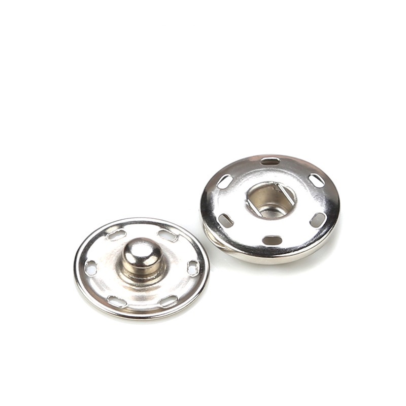 กระดุมแป๊กโลหะ สำหรับเสื้อ  สอยมือ ขนาด 7.5 และ 10 มม.