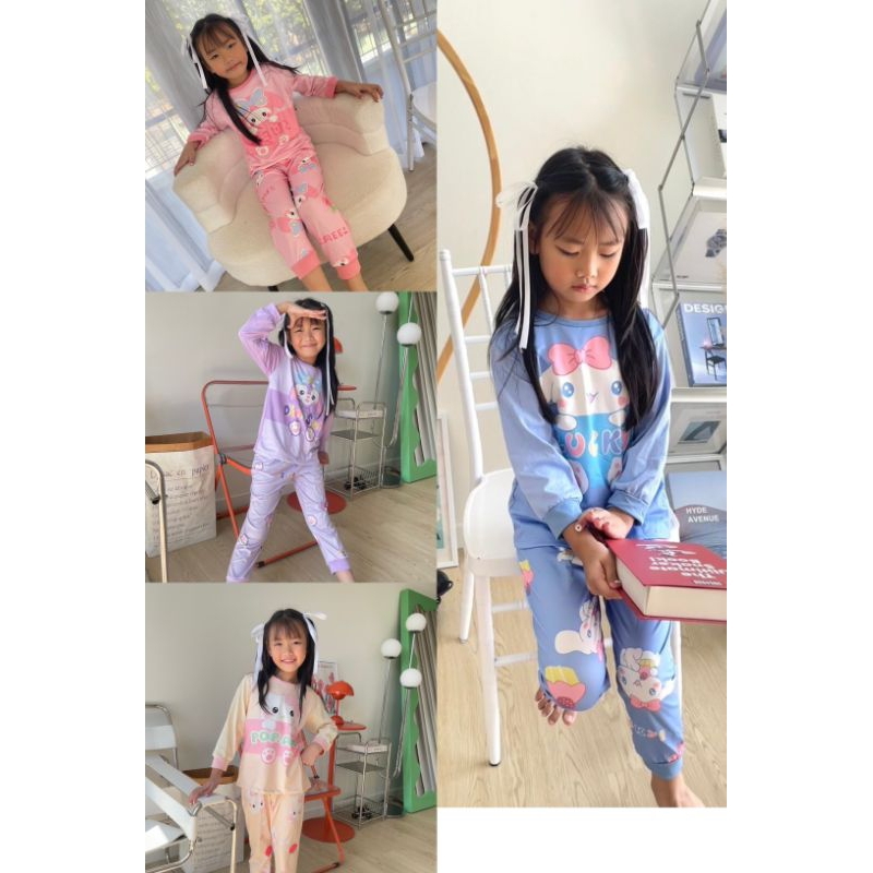 ชุดเด็กแขนยาวขายาวน่ารักสินค้าถ่ายจากงานจริง