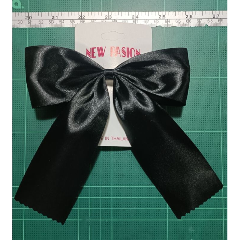 โบว์นักเรียนมัธยมปลายสีดำ ขนาดริบบิ้น 2"