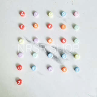 🌟พร้อมส่ง🌟 [แบบเลือกตัวอักษรได้](2) ลูกปัดตัวอักษร ภาษาอังกฤษ A-Z จำนวน 20 ตัว
