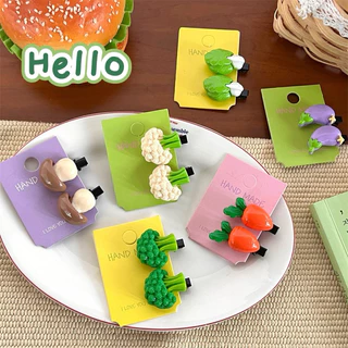 Cute 258 กิ๊บติดผม กิ๊บหนีบผมผักสุดคิ้วท์ 2 ชิ้น/แพ็ค