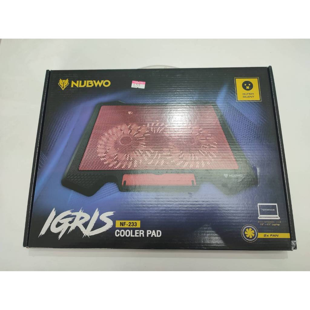 พัดลมรองโน๊ตบุ๊ค Cooler Pad NF233 IGRIS(Black)- NUBWO