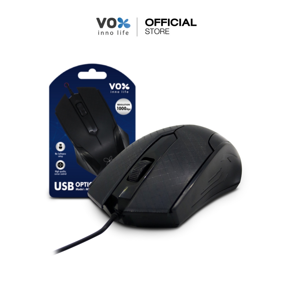 USB Optical Wired Mouse เม้าส์มีสาย VOX รุ่น M14