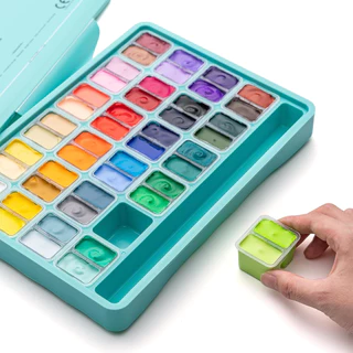 Miya Himi Gouache การตั้งค่า 36/48สี×12 กรัม ถ้วยเปิดคู่ Poster Colour สีน้ำและโปสเตอร์ ปลอดสารพิษสีสันสดใส เคสแบบพกพา