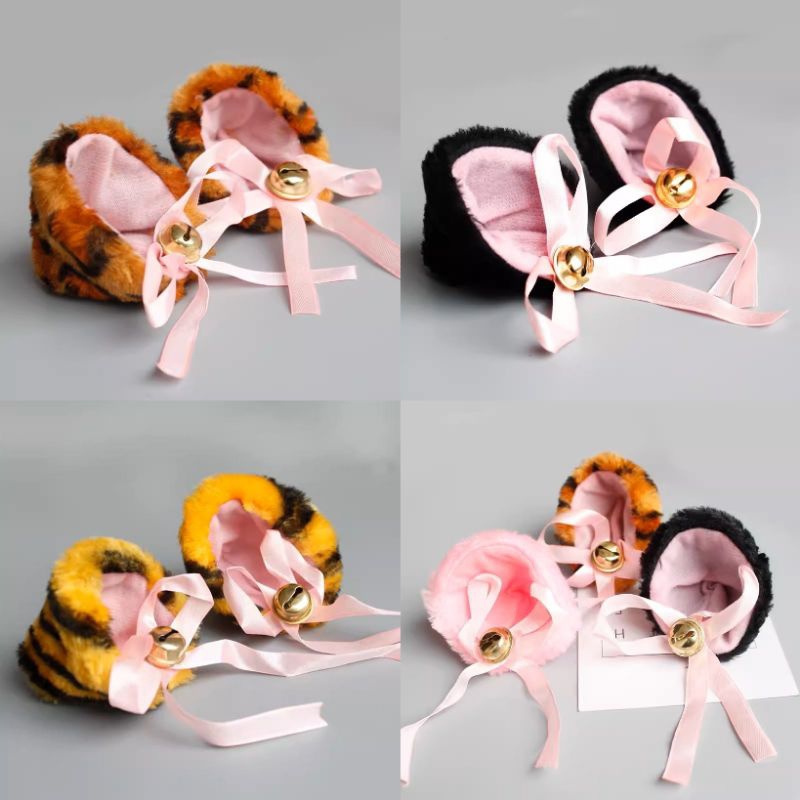 NEW กิ้บหูแมว กิ้บหูเสือขนนุ่ม ไซส์เล็ก แต่งโบว์ (ขายเป็นคู่)