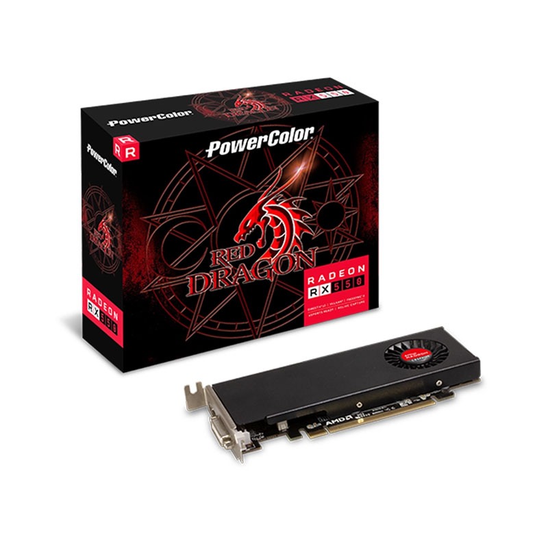 VGA POWER COLOR RADEON RX 550 RED DRAGON LOW PROFILE - 2GB DDR5