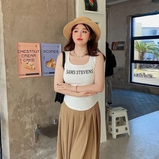 #สส1-ส่งจากไทย（2สี）เสื้อกล้ามผู้หญิง ทรงสวย คอกลม ยืดได้เยอะ ผ้านิ่ม ใส่สบายมาก