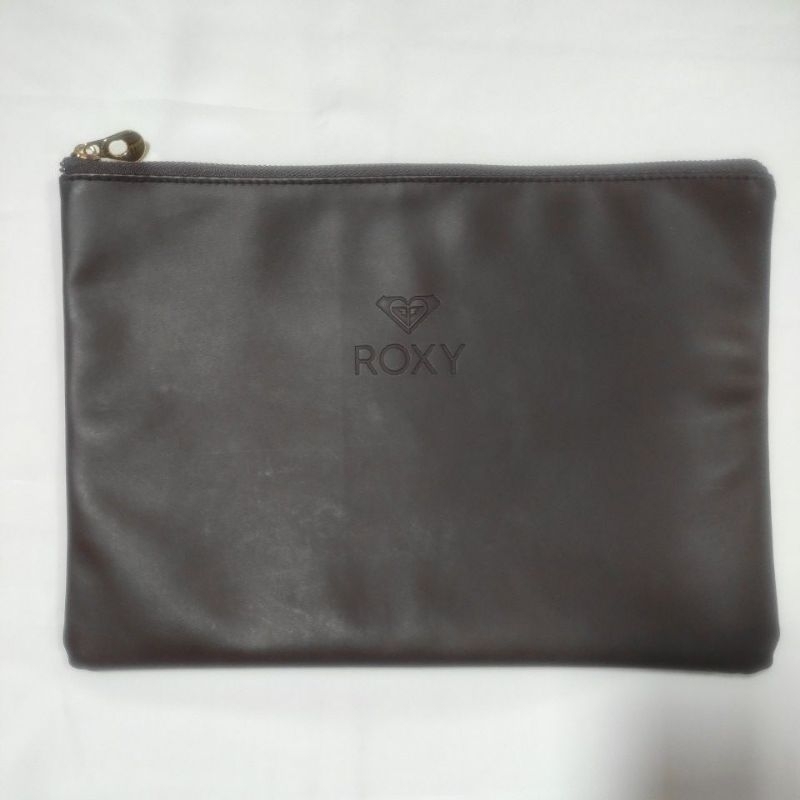 Roxy กระเป๋าเอกสารหนัง สีน้ำตาลเข้ม ขนาด A4 ใส่ ipad ได้ มือสอง สภาพเหมือนใหม่