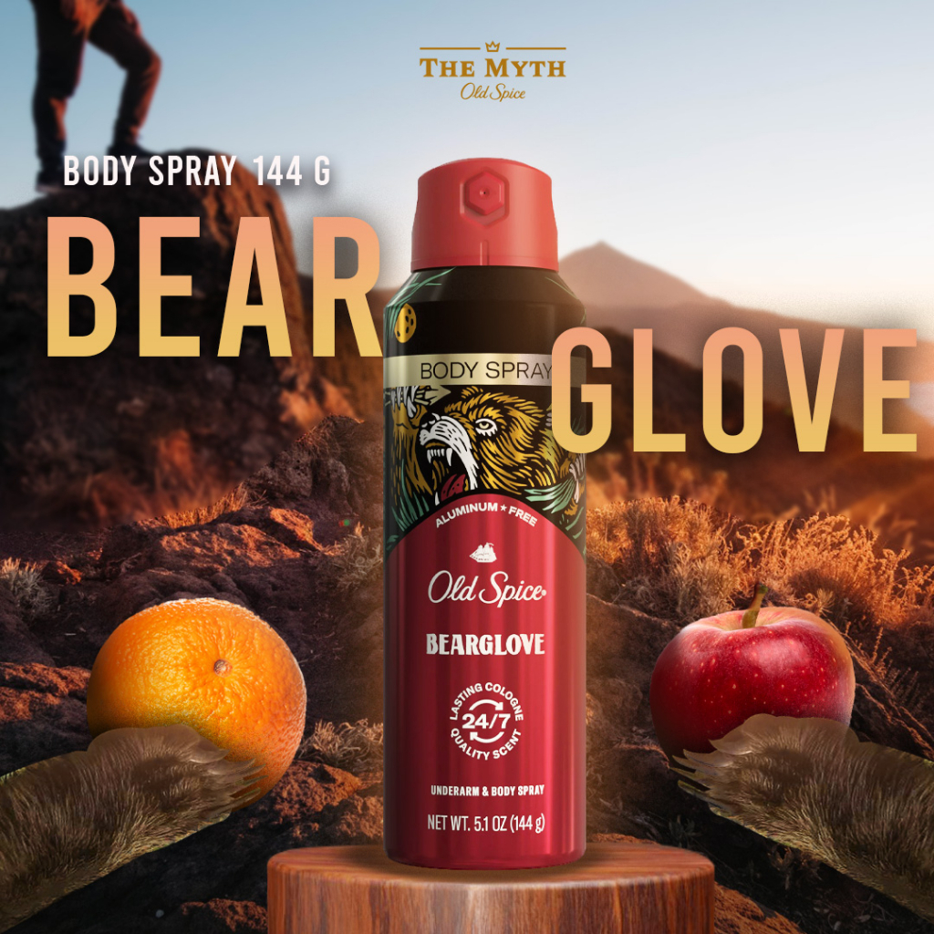 *ของแท้นำเข้าจากUSA* Old Spice โรลออน และ สเปรย์ กลิ่น Bearglove กลิ่นส้มผสมแอปเปิ้ล หอมฟรุ๊ตตี้สดใส - 3