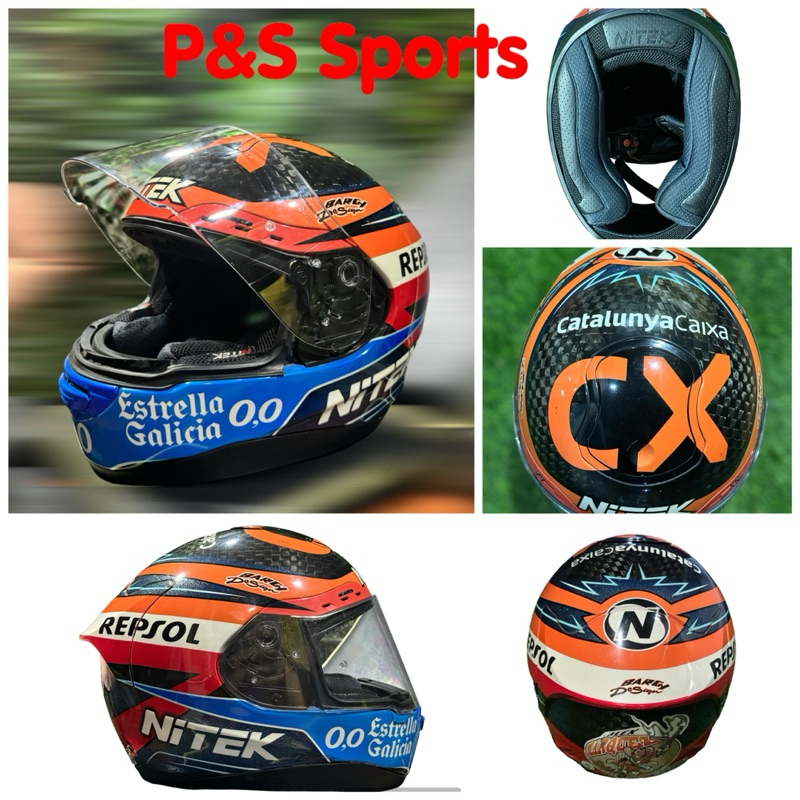 หมวกกันน็อคมือสอง คาร์บอน NiTEK รุ่น P1 Alex Marquez Repsol Size L