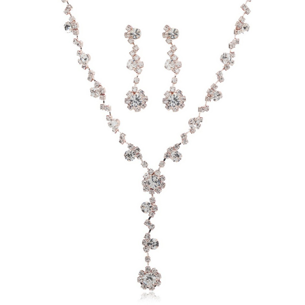 ชุดเครื่องประดับ สร้อย ต่างหูเพชร เครื่องเพชร งานประกวด งานแต่งงาน นางงาม เจ้าหญิง - รูปที่ 6