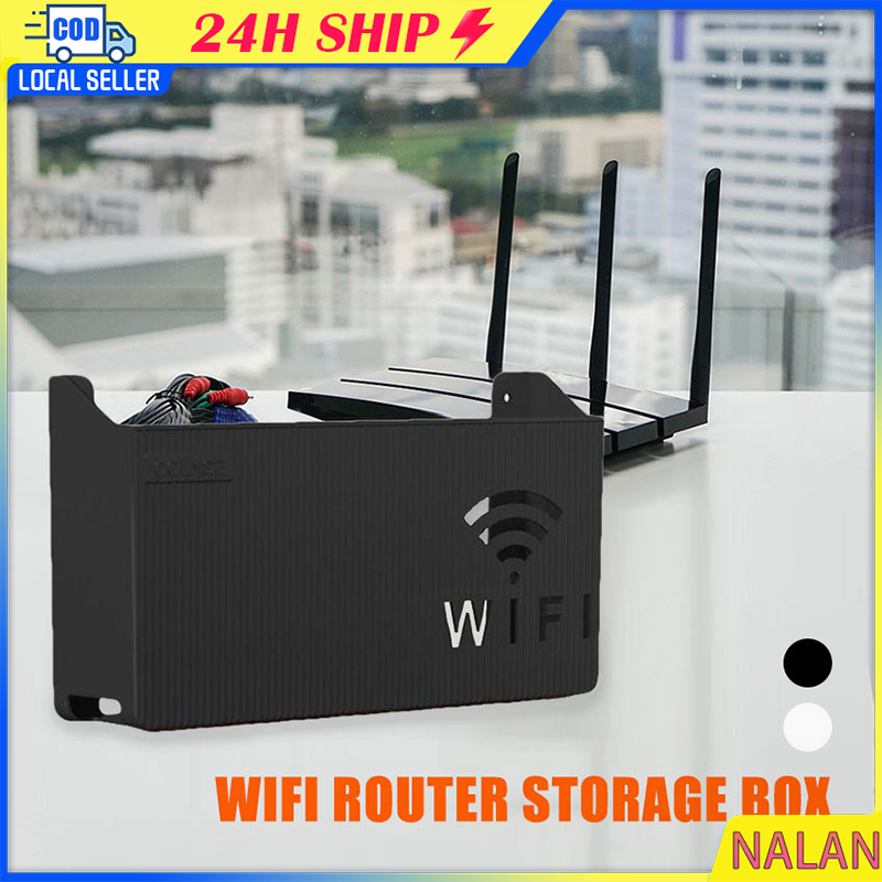 กล่องจัดเก็บRouter Wifi S ติดผนังไม่จำเป็นต้องเจาะ กล่องเก็บเราเตอร์จัดส่งรวดเร็ว