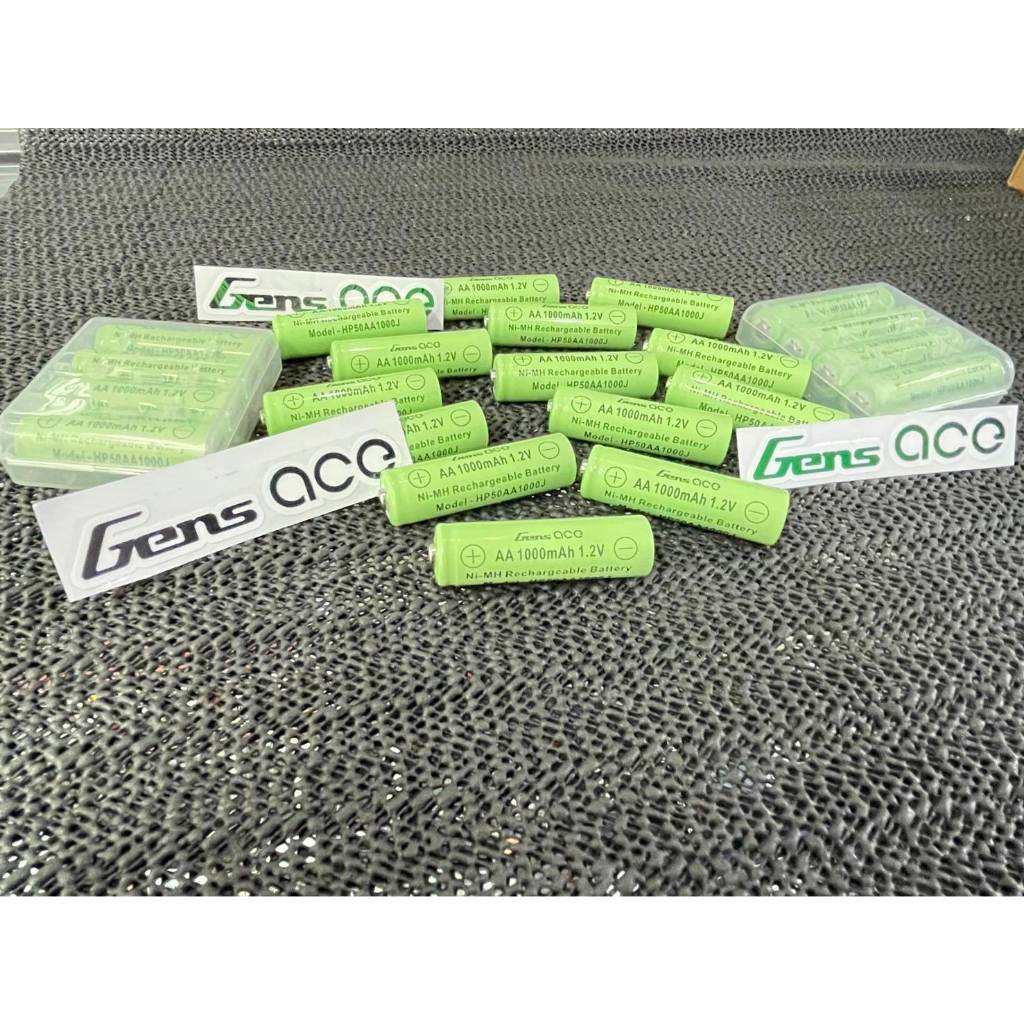 ถ่าน2เอ AA Gens ace 1.2V 1000mAh Ni-MH Rechargeable Battery Model-HP50AA1000J