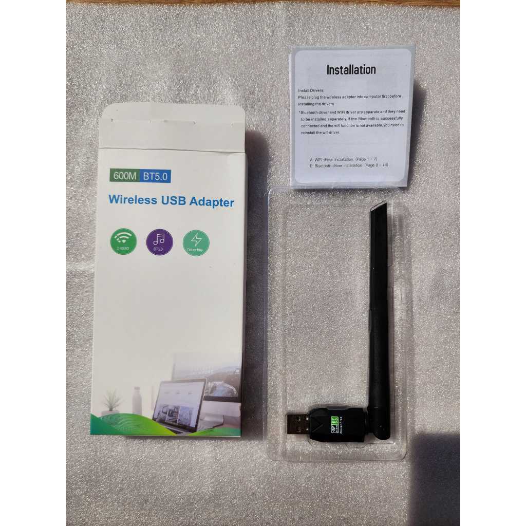 ส่งจากไทย WIFI ไวฟาย 600M มีบูลทูธ ในตัว รับได้ทั้ง2.4G และ 5.8GHz Wi-Fi BT5.0 Wireless USB Adapter
